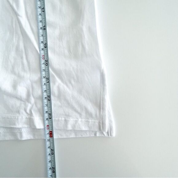 Michael Michael Kors White T-shirt Gold Bling MK Logo Stud Cotton Women's S NWT - Picture 7 of 8